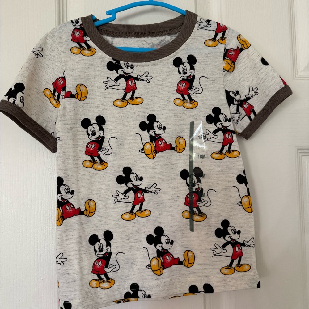 Disney Mickey Mouse Kids T-Shirt - Gray and Red